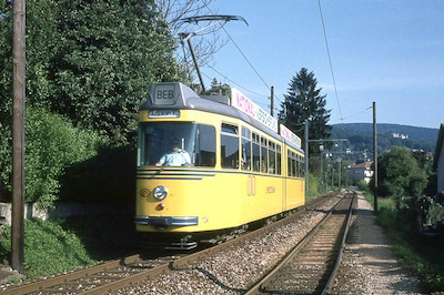 BEB, Arlesheim, Gelenktram Be 4/6, Aufnahme 1972