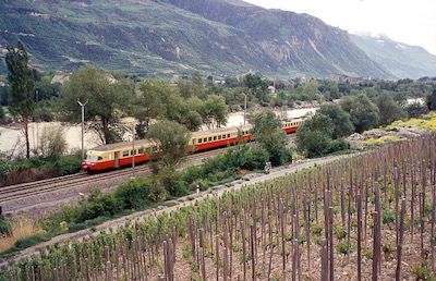 SBB TEE Cisalpin bei Sierre, 1963
