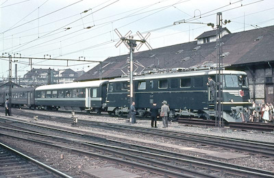 SBB Taufe Ae 6/6 “Aargau“ mit Salonwagen, Aarau, 1956