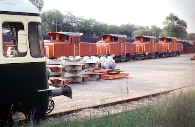 SBB Ee 3/3 Münchenstein + Triebwagen MThB, 1966