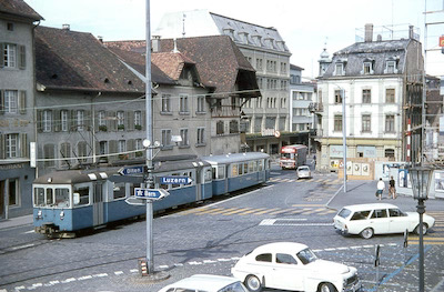 WSB, Aarau Behmen, Pendelzug mit Be 4/4, Aufnahme 1967
