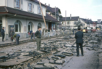 WSB Aarau, Abbruch der Geleise, 1967