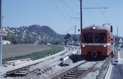 WSB Gränichen-Töndler, Abzweigung neues Tracé, 1985