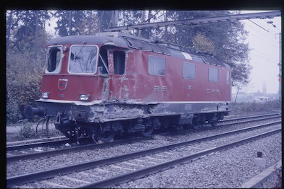 SBB Re 4/4 nach Unfall Rupperswil, 1987