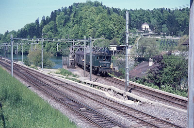 SBB Luzern-Fluhmühle, Abzweigung nach Rotkreuz, 1969