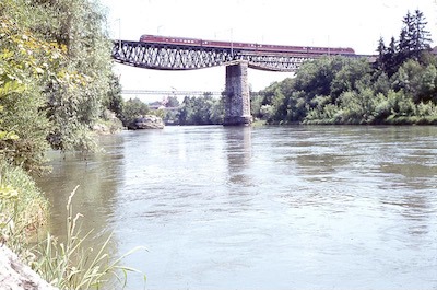 SBB Aarebrücke Brugg, Dieselzug DB, 1963