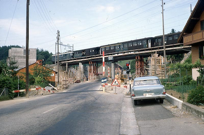 SBB Bözberg/Umiken, Unterführungsbau, 1969
