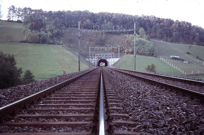 SBB Bözberg-Südrampe mit Tunnel/Villnachern, 1970