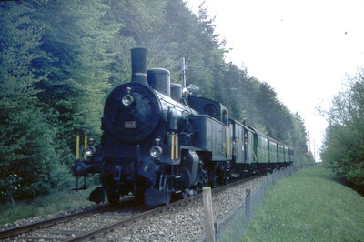 SeTB Dampfzug, Gümmenen, 1974