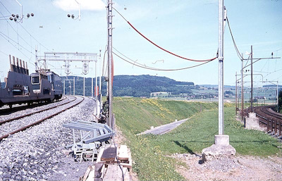 SBB Gexi, Abzweigung Heitersberg im Bau, 1974