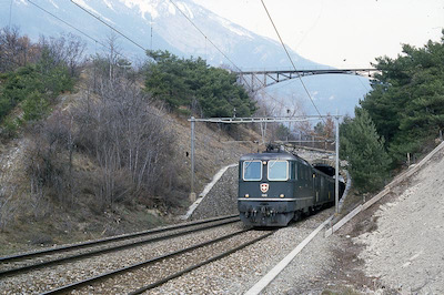 SBB Westlich Salgesch, Tunnel, Suone, Weg, 1987