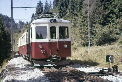 CJ Triebwagen, Spitzkehre Combe Tabeillon, 1962