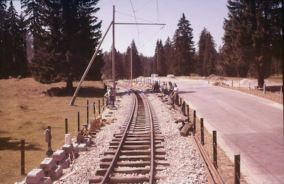 CJ Bei Noirmont, Betonschwellen, BE, 1962