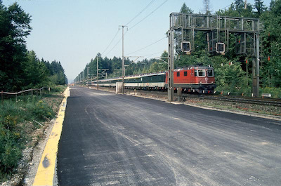SBB Rupperswil West, Asphaltierung 2. Doppelspur, 1994
