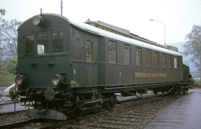 RVT, Diesel-Triebwagen ABm 2/5 9 ausgestellt im Verkehrshaus Luzern, Aufnahme 1974