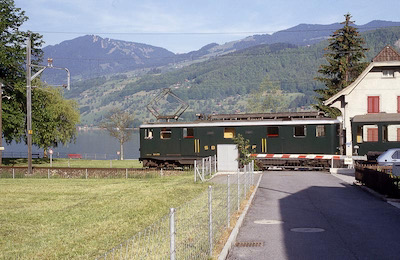 SBB Brünig-Triebwagen, am Sarnersee, Fj. 1981