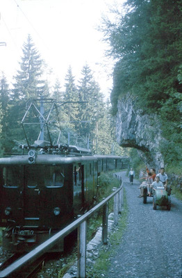 SBB Brünigbahn, oberhalb Lungern, 1961
