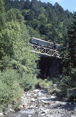 SBB Brünigbahn, Brücke Hausenbach/Meiringen, 1965