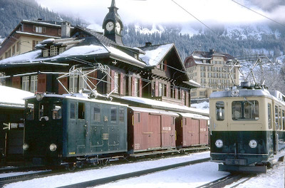 WAB Wengen, Lok + Triebwagen, 1970