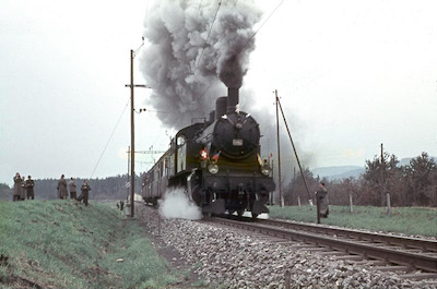 SBB MECW Dampf-Extrazug Ec 3/5, Beznau, 1956