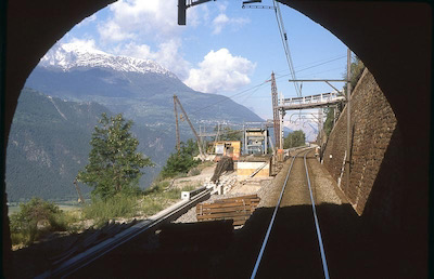 BLS Südrampe, aus Tunnel, 1989