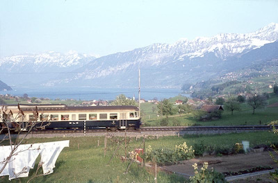 BLS Vor Hondrichtunnel, Thunersee, 1967