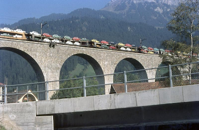 BLS Kanderviadukt, Autotransport, 1971