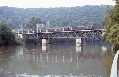SBB Olten, Aarebrücke, zum Basistunnel, Apr. 1983
