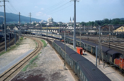 SBB, Olten, Ausziehgleise, Aufnahme 1985