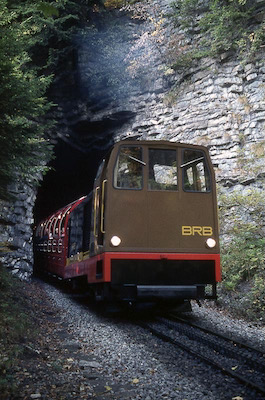 BRB Wandfluh-Tunnel, Dieselzug, 1976