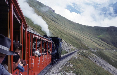 BRB Dampfzug vor Kulm, 1960