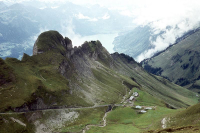 Dürrengrind, Brienzersee, vom Brienzer Rothorn, 1960