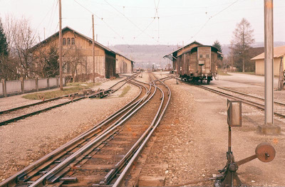BDB Bremgarten-West, Dreischienen-Anlage, 1958