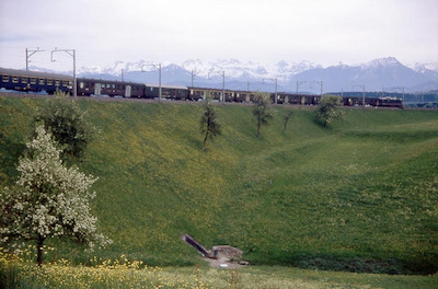 SBB Kurve Rothenburg-Emmenbrücke, Alpen, 1969