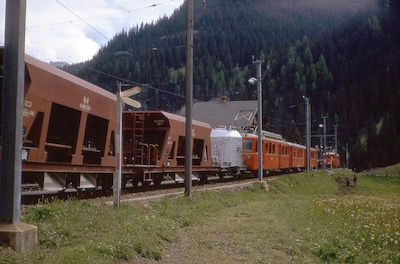 RhB Litzirüti, Kieswagen, 1972