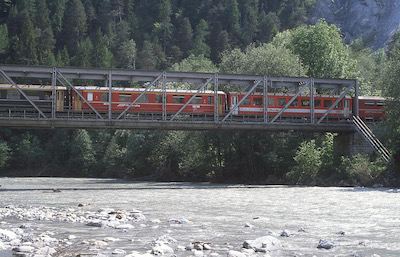 RhB Krummwag-Brücke Vorderrhein, 1988