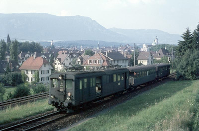 EBT, Solothurn, Pendelzug mit BDe 2/4 223, Aufnahme 1966
