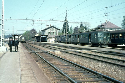 VHB Langenthal, alter SBB Bahnhof, 1967