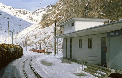 RhB Bernina Suot, Holztransport, 1987