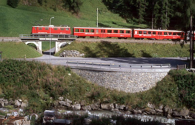 RhB, Davos-Glaris, Personenzug mit Ge 4/4 I