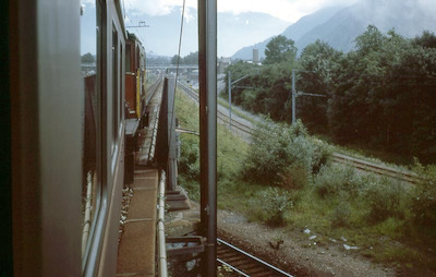 RhB Überführung SBB bei Zizers, 1966