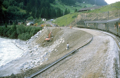 SBB Wassen, neuer Unterbau, 1987