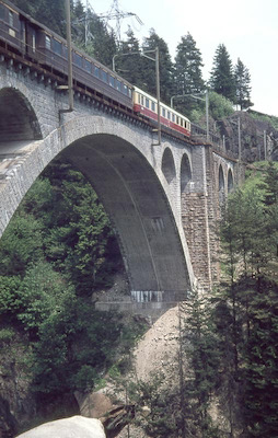SBB Gotthardbahn, Wassen, Mittlere Meienreussbrücke, Aufnahme 1967