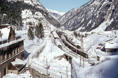SBB Göschenen, Winter, 1968
