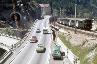 Dazio Grande, Rodi, Strasse + SBB, 1981