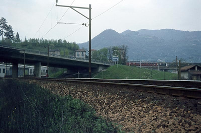 SBB, Strecke Bellinzona-Chiasso, Balerna, Güter- und Hauptlinie, Aufnahme 1974