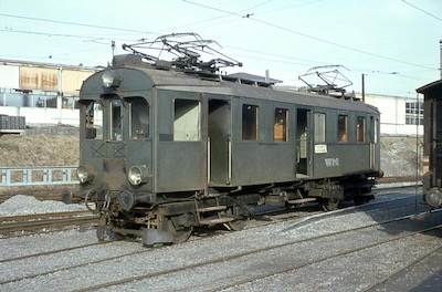 Wohlen-Meisterschwanden-Bahn, Fahrwangen-Meisterschwanden, BDe 4/4 1 (Gleichstrom), Aufnahme 1966