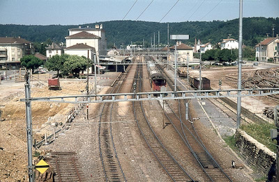 SBB, Bahnhof Porrentruy, Aufnahme 1975