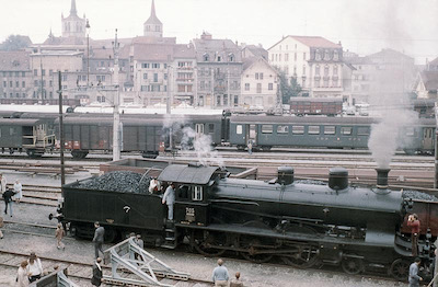 SBB, Payerne, A 3/5 705, Aufnahme 1972