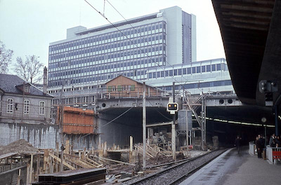 SBB, Bern, Bahnhofumbau, Schanzenpost, Aufnahme 1965